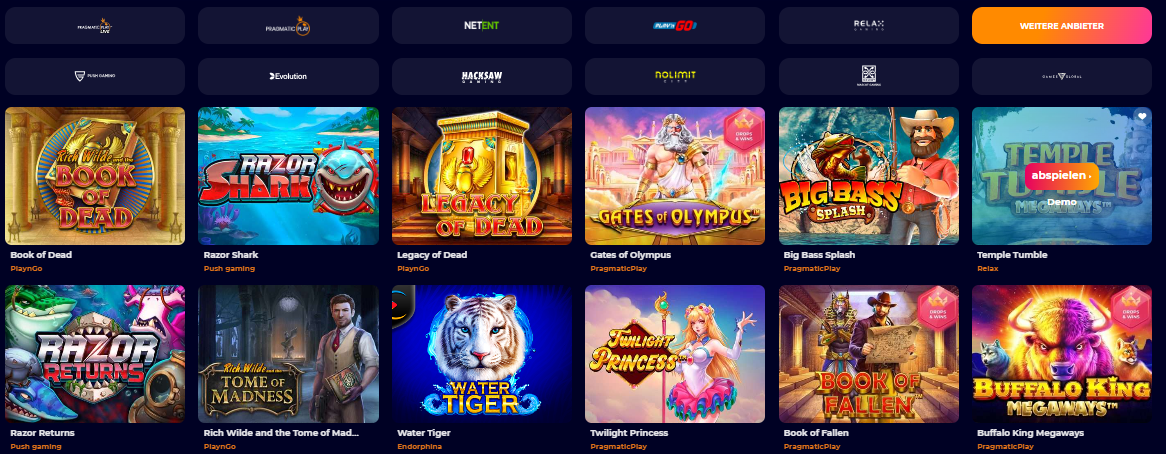 Cosmic Slot Casino Top Spiele